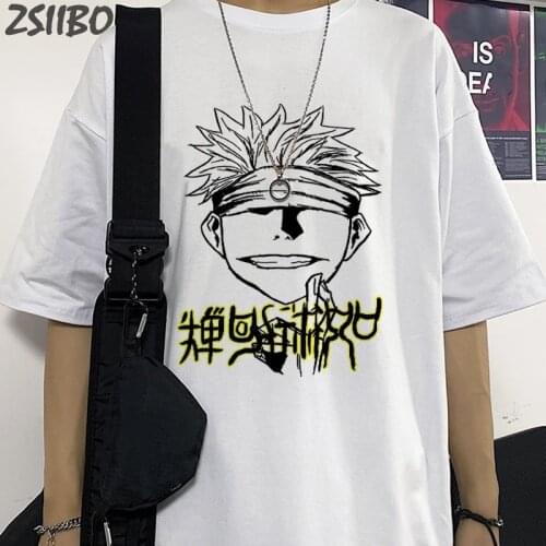 Oversize Anime Mens tshirt Jujutsu Kaisen Summer Cool Unisex Short Sleeve t shirt Gojo Satoru Printed Casual T-shirt Male Tops