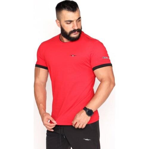 Crew Neck T-shirt Single Jersey Fabric Phosphor Print Detailed