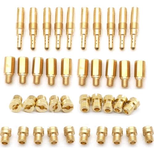 Pack of 10pcs Motorcycle Carburetor Main Jets Slow Pilot Jets for PWK Keihin OKO CVK Carb Set Injector Nozzle