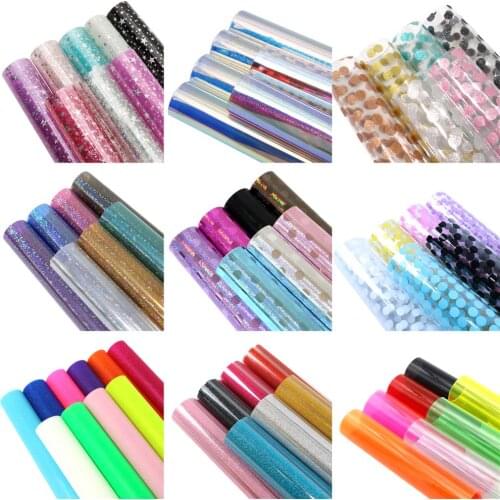 Leather set 20*33cm Transparent Series Star Faux Synthetic Leather Patchwork Hair Bow Handbag Phone Case DIY,1Yc5503