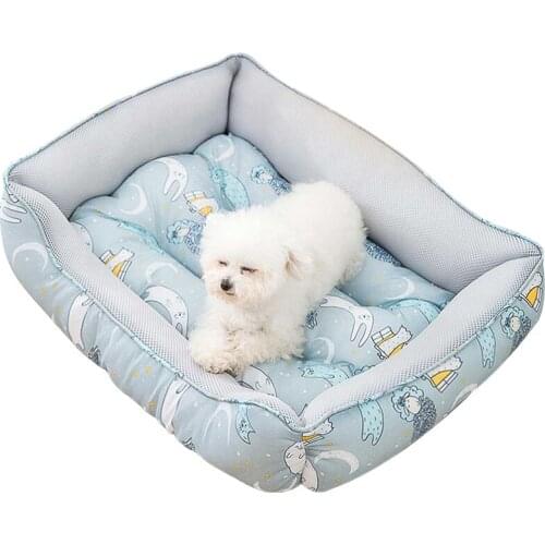 Summer Cool Dog Cushion New Pet Products Sleeping Soft Cat Sofa Comfortable Green Puppy Bed Pet Nest Dirt Resistant Waterproof