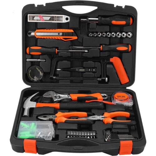 108Pcs Hardware Tool Kit Utility Knife Pliers Screwdriver Bit Socket Daily Repair Toolbox Hand Tool Set