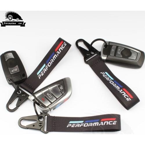 Lastest design Nylon key ring car key chain for BMW M Performance 1 3 5 6 7 X1 X3 X5 X6 E46 E39 E36 E90 E30 F10 F30 Car Styling