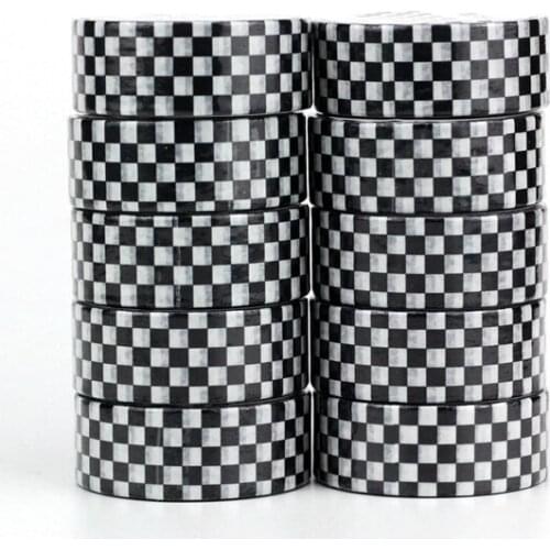 NEW 10pcs/Lot Decorative Black and White Mosaic Japanese Washi Tapes for Bullet Journal Adhesive Masking Tape Cute Papeleria