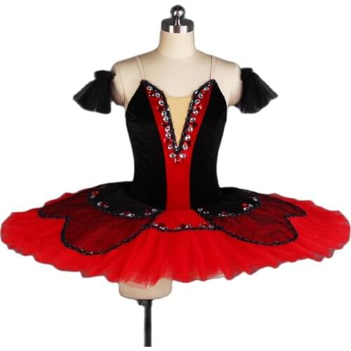 New Arrival Pre-professional Black Top Bodice Ballet Tutu Girl & Women Stage Performance Ballet Costume Dance Tutu