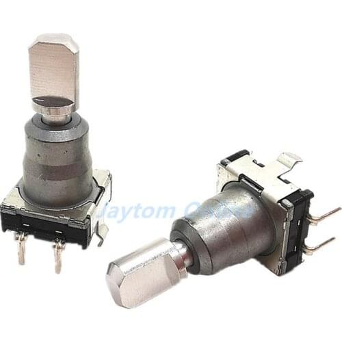 2pcs ALPS EC11K1525401 Rotary Encoder Code Switch 30 Position 360 Degree Rotation With Push Button 5pin Handle 20mm Half Shaft