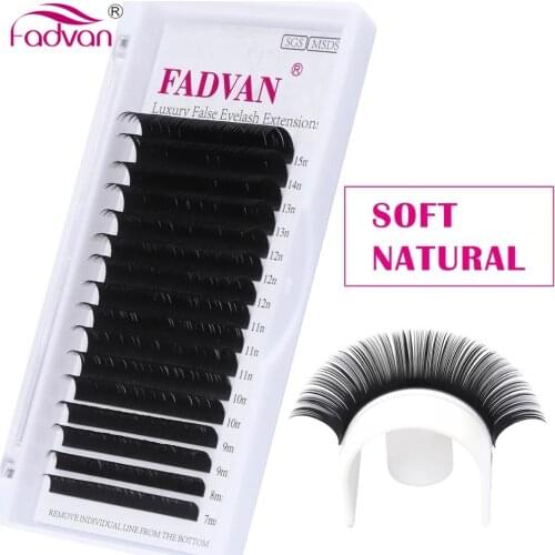 16 Rows Eyelash Extensions C D Curl 0.10 0.12 Thickness Silk Eye Lashes Extension Soft Natural Long Faux Mink Individual Lashes