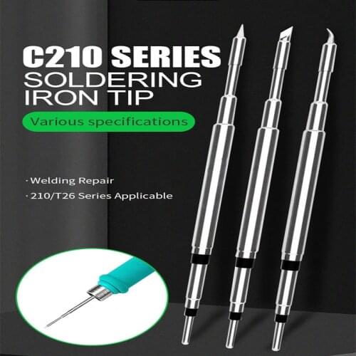 RL-C210 Series Soldering Iron Tips for Jabe JBC C210 Sugon T26 Soldering Handle Oxygen-free Copper Electronic Welding Iron Tip