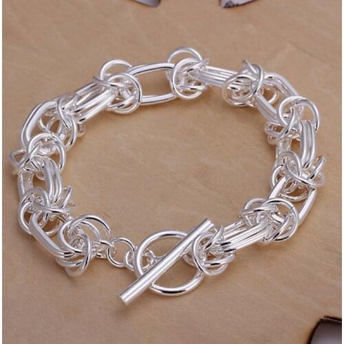 Christmas gift New silver plated Fashion Jewelry Large faucet bracelets&bangle,Wholesale jewelry SMTH025