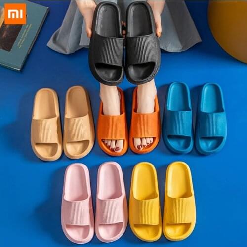 Xiaomi Women Men Summer Fashion Slippers Slide Sandals Beach High Heels Shower Thick Soft Sole Ladies Boys Girls Bathroom Shoes