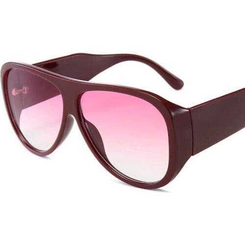 Vintage Pink Frame Womens Sunglasses Brand Designer Big Shades Luxury Oversized Plastic Pilot Sunglasses Ladies Mens Glasses UV