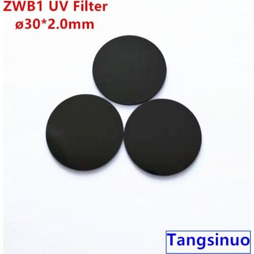 UV Pass Filter ZWB1 30*2.0mm UG11 U-340 for 302nm 312nm Ultraviolet Black Glass Visible light cut