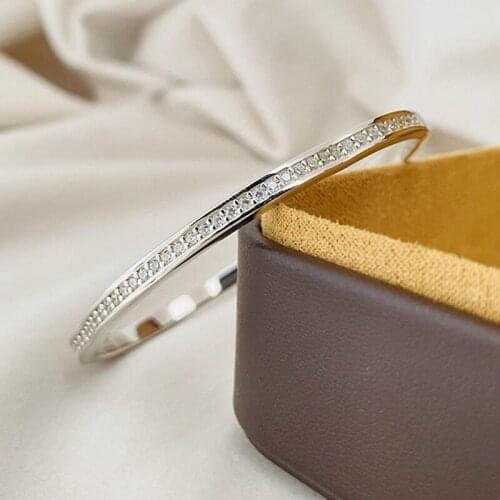 Sterling Silver 925 Bracelet Korean Fashion Simple 56*48mm Bracelets For Women Girls Accessories Fine Jewelry Wholesale Item