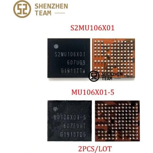 SZteam 2Pcs/Lot PMIC S2MU106X01 MU106X01-5 MU106X01 For Power PM IC Samsung S10 S10+ S5200 A51 A205 M305F Integrated Circuits