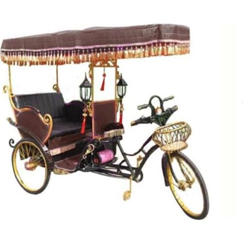 1000W Three Wheel Four Passenger Electric Rickshaw Tricycle