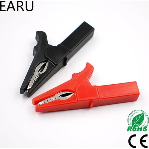 2PCS Battery Test Clip 55MM HV Alligator Clip For Banana Plug 4mm Multimeter Pen Cable Probes Crocodile Clip Battery Car Auto