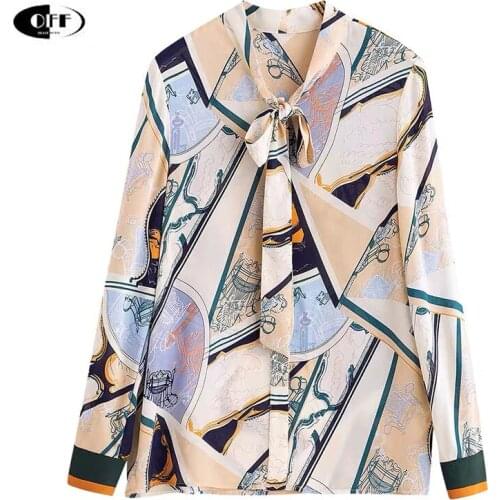 Designer Summer Autumn Office Work Shirt Blouses Women Long Sleeve Plus Size 2XL Ladies Tops Bow Collar Blusa Feminina femme ZA