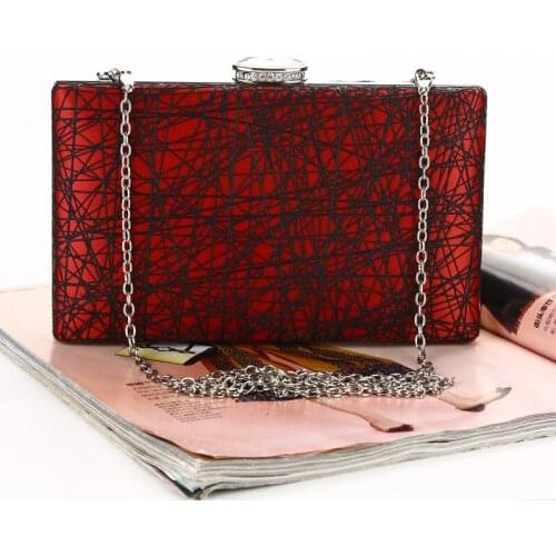 New Design Fashion Burst Crack Evening Bags Women Clutches Purse Wedding Dinner Party Ladies Black Red Blue Handbags Clutch Bags