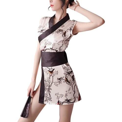 Womens Sleeveless Short Kimono Robe Japanese Style Front Wrap Bathrobe Mini Dress Sexy Lingerie Nightwear Sleep Dressing Gown