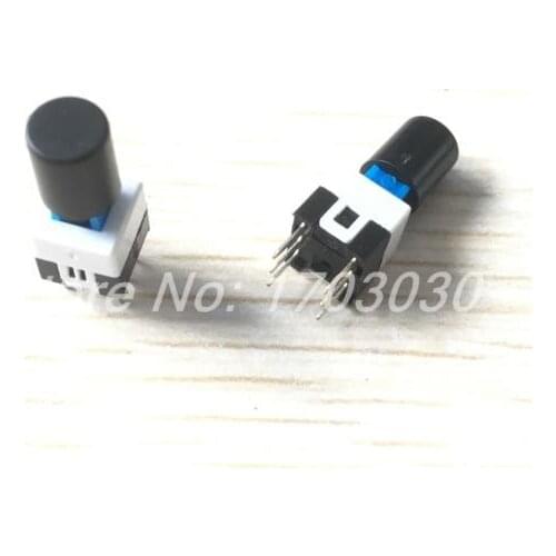 10 Pcs 7x7x16mm Momentary Tact Tactile Push Button Switch Non Lock 6 Pin w Cap
