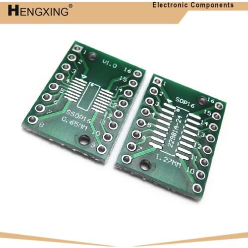 10piece TSSOP16 SSOP16 SOP16 to DIP16 Transfer Board DIP Pin Board Pitch Adapter PCB In Stock