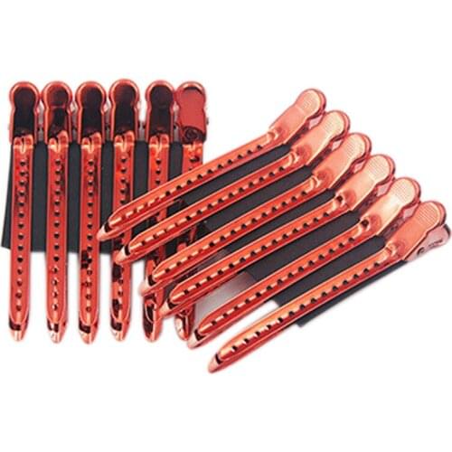 12pcs/set Flat Home Sectioning Clips Salon Styling Tools Barrette Hairdressing Practical Hair Clamp Stainless Steel Barber