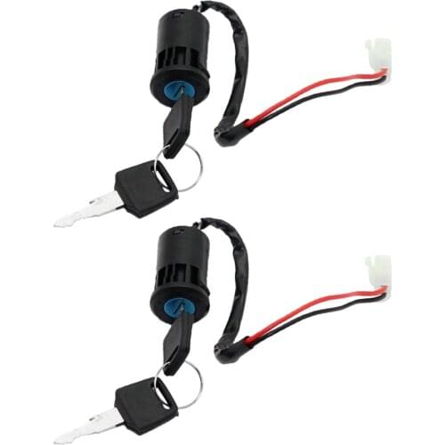 2pcs 2 Wire Ignition Switch Key For POCKET DIRT BIKE ATV SCOOTER U KS51