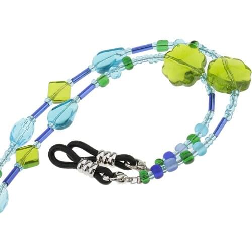 2pcs Colorful Beads Eyewear Spectacle Eyeglasses Neckcord Lanyard Necklace