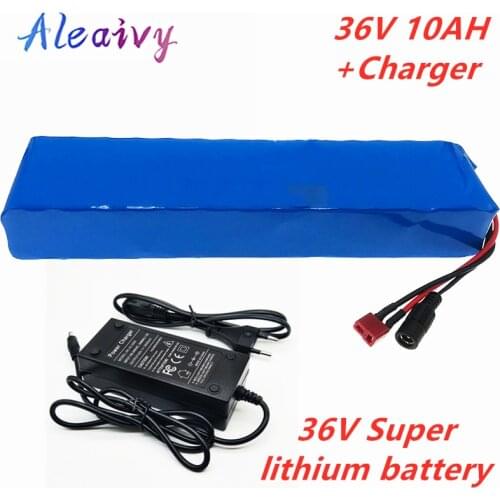 Aleaivy 36V 10ah electric bicycle battery pack 36V 18650 battery pack 500W High Power and Capacity Motorcycle Scooter with BMS
