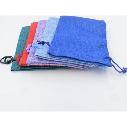 50PCS 7x9cm Mini Jute linen Drawstring Burlap Bags Wedding Favors Party Christmas Gift Jewelry Storage Bags Sack Pouches