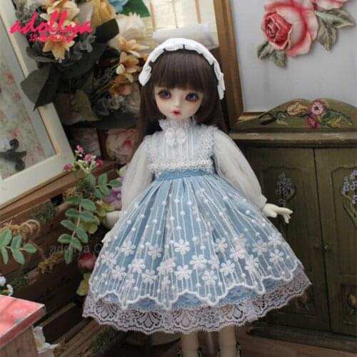 Adollya Doll Accessories Princess Dress Kawaii Lolita Skirt Handmade Clothes for Doll Dress Suitable for 1/3 1/4 1/6 BJD Doll