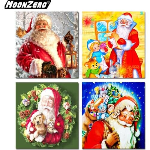 Diy Diamond painting Santa Claus Hand Embroidery Full Square/round Mosaic 5D Diy Cross stitch Gift Set Home decoration WYZ190826