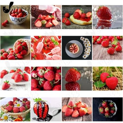 Strawberry Ice Cream Diamond Painting 5D Diy Wall Art Exquisite Fruit Square Diamond Inlaid Home Room Decoration Accessories