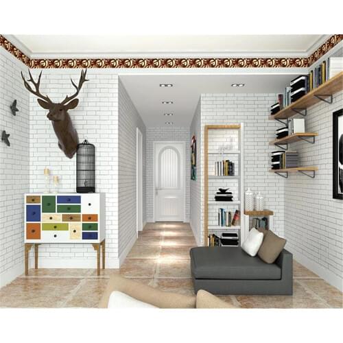 Beibehang Mediterranean 3D Wallpaper White Blue Brick Plain Wallpapers Living Room TV Wallpaper Rolls wallpaper for walls 3 d