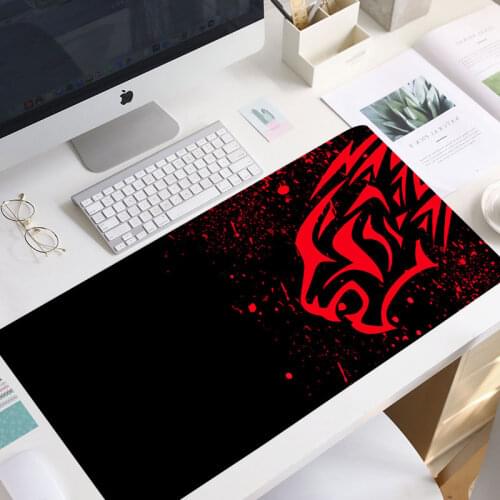 Large XL Gaming Desk Mat Red Leopard-Excovip Extra Long Smooth Surface Non-Slip Rubber Mouse Pad Mat with Designs Gamer mousepad