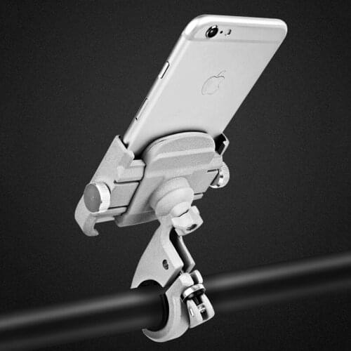 Bike Phone Holder Universal 360 Rotatable Metal Aluminum Alloy Motorcycle Handebar Rearview Mirror Stand Mount Bracket Accessory