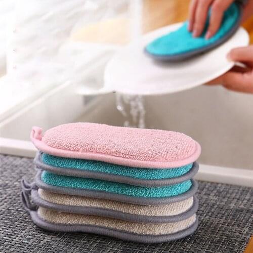 Double Sided Kitchen Cleaning Magic Sponge Kitchen Cleaning Sponge Scrubber Sponges for Dishwashing Bathroom Accessories