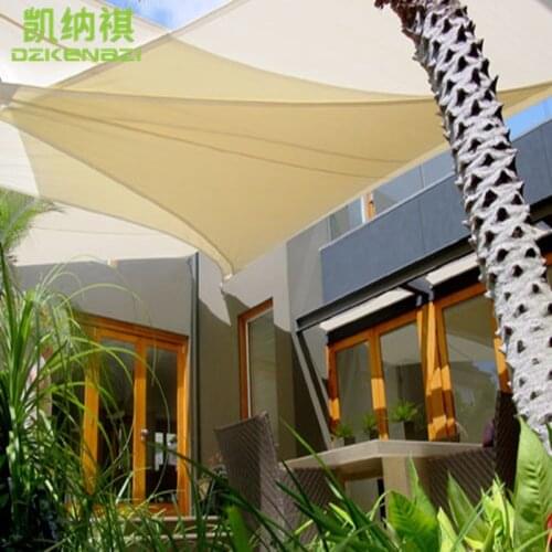 5 x 5 x 5 M/PCS Triangular Waterproof Polyester fabric Shade Sail for garden net sun shade awning