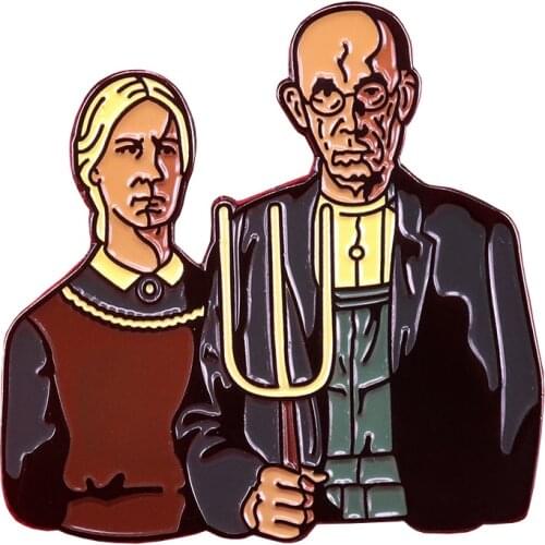 Art enamel pin movie nerd gift pop culture decor