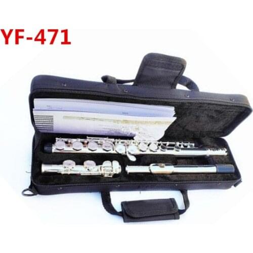 Customize Top Japan YF-471 Flute 16 Hole with E Key Silver Plated Flute C Key White Copper Flauta Transversal Music Instrumentos