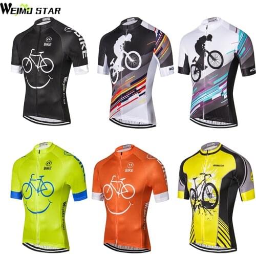 Weimostar Men Cycling Jersey Bike Jerseys Riding roupa ciclismo Maillot Ciclismo Breathable Short Sleeve mtb T-Shirt Tops