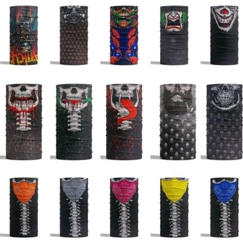 3D Skull Military Bandana Cycling Headwear Skeleton Polyester Windproof Neck Scarf Sport Headbands for Man/women