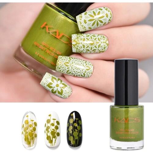 KADS 9.5ml New Pearl Nail Stamping Polish for Stamping Plates Template Pearl Brick Red Stamping Nail Polish Manicure Stamp Tool