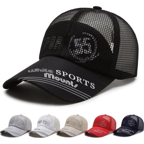 Men Outdoor Quick-drying Visor Caps Sport Cool Summer Running Baseball Mesh Hat Adjustable Hat Sportswear Apparel Accessories