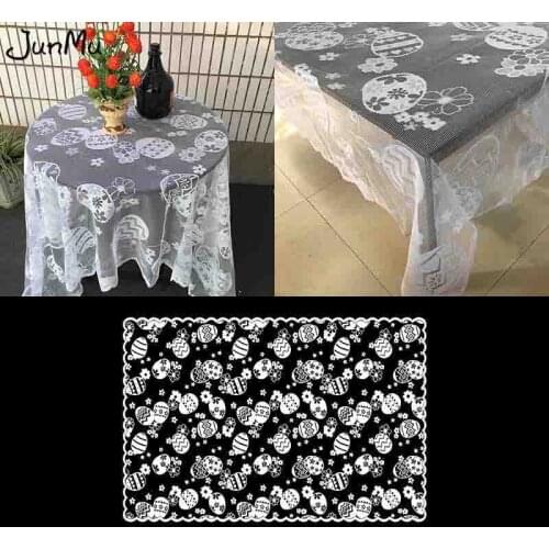 Lace Table Easter Eggs Wedding Party Easter Decor Cotton Table Flag Tablecloth Decoration Supplies Party Ornament 60" x 84"