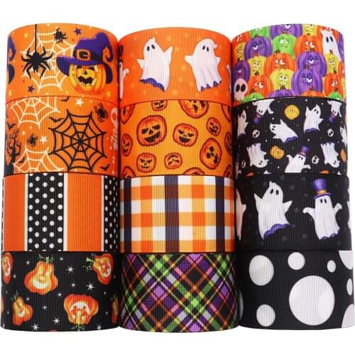1-1/2Inch X 5 Yard Halloween Cartoon Ribbon Ribbon Rib Ribbon Ribbon Party Decoration Ribbon M-21711-1027