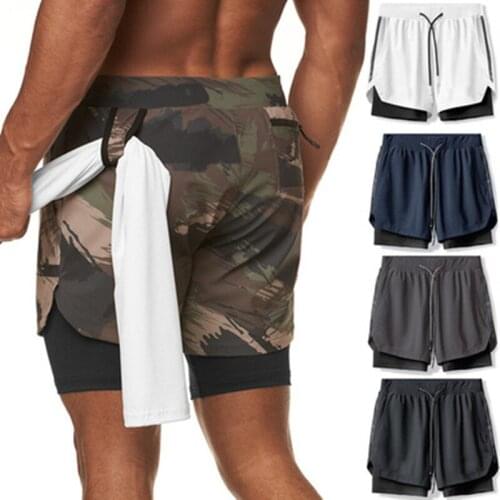 Summer mens sports casual shorts running training breathable pants stretch board shorts