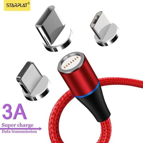 Magnetic Charger Micro USB Cable for iPhone Samsung Android Mobile Phone Fast Charging Wire Cord Magnet USB Type C Cable