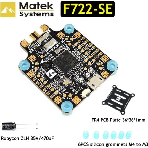 Matek System F722-SE F7 Dual Gryo Flight Controller Built-in PDB OSD 5V/2A BEC Current Sensor for FPV RC Racing Drone parts