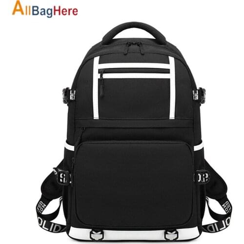 Mens USB Charging Backpack Anti-theft Zip Pocket Oxford Waterproof Travel Backpacks Large Capacity Teenager Students School Bag